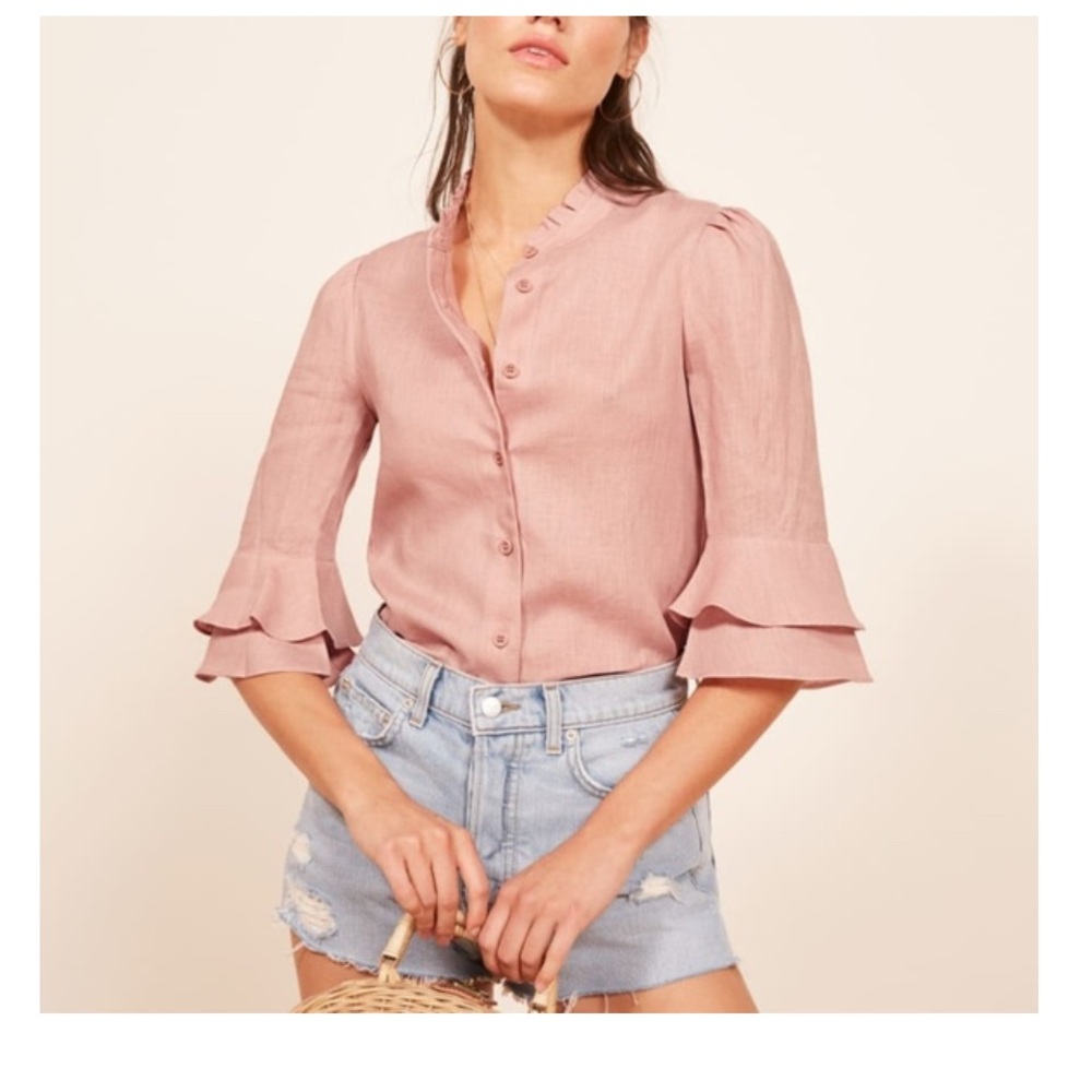 Reformation Bloom Top in Serenade size M NWT